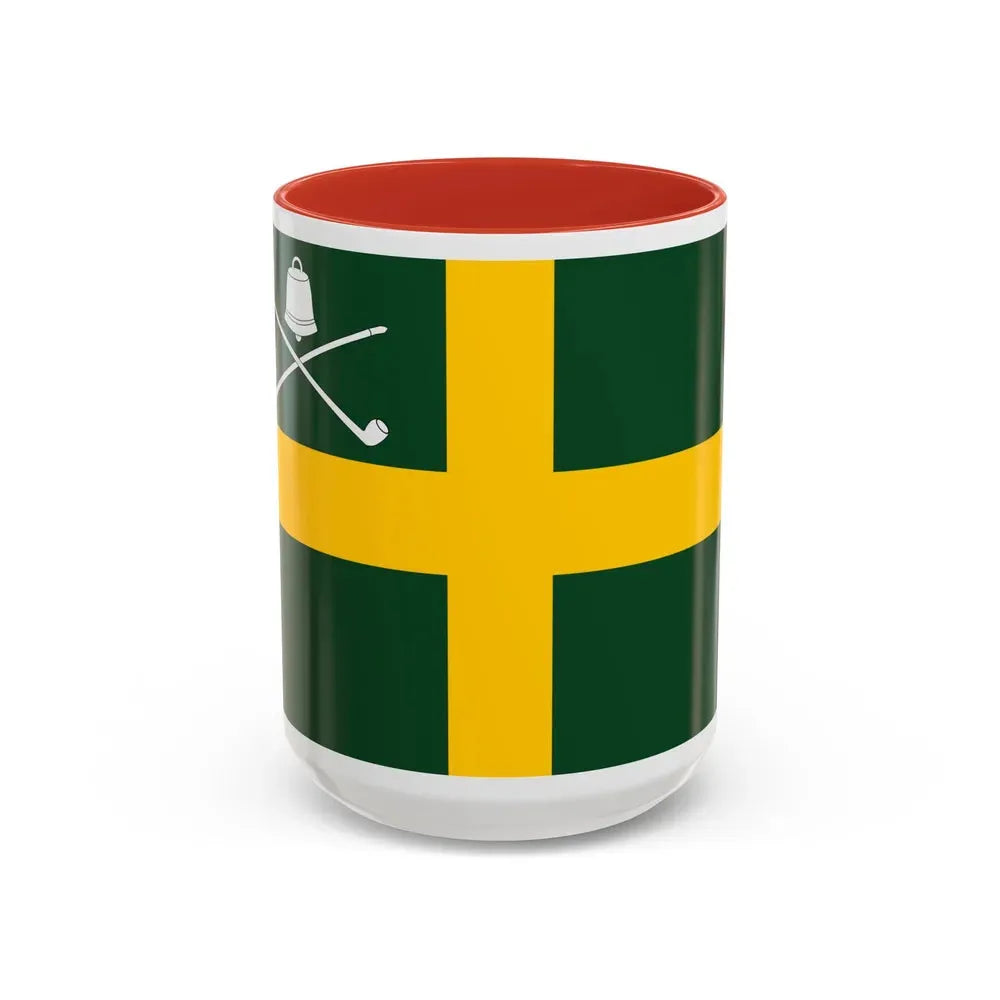 Flag of Wreay UK - Accent Coffee Mug 15oz Red - Go Mug Yourself