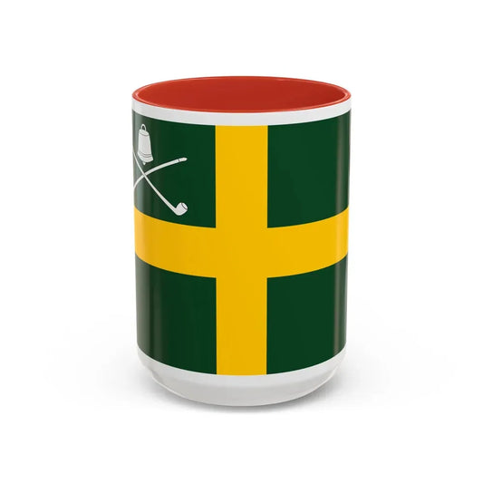 Flag of Wreay UK - Accent Coffee Mug 15oz Red - Go Mug Yourself