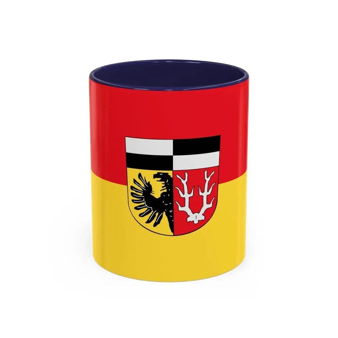 Flag of Wunsiedel Germany - Accent Coffee Mug 11oz Navy - Go Mug Yourself