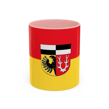 Flag of Wunsiedel Germany - Accent Coffee Mug 11oz Pink - Go Mug Yourself