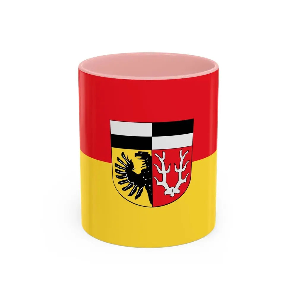 Flag of Wunsiedel Germany - Accent Coffee Mug 11oz Pink - Go Mug Yourself