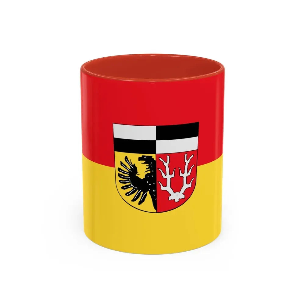 Flag of Wunsiedel Germany - Accent Coffee Mug 11oz Red - Go Mug Yourself