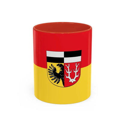 Flag of Wunsiedel Germany - Accent Coffee Mug 11oz Red - Go Mug Yourself