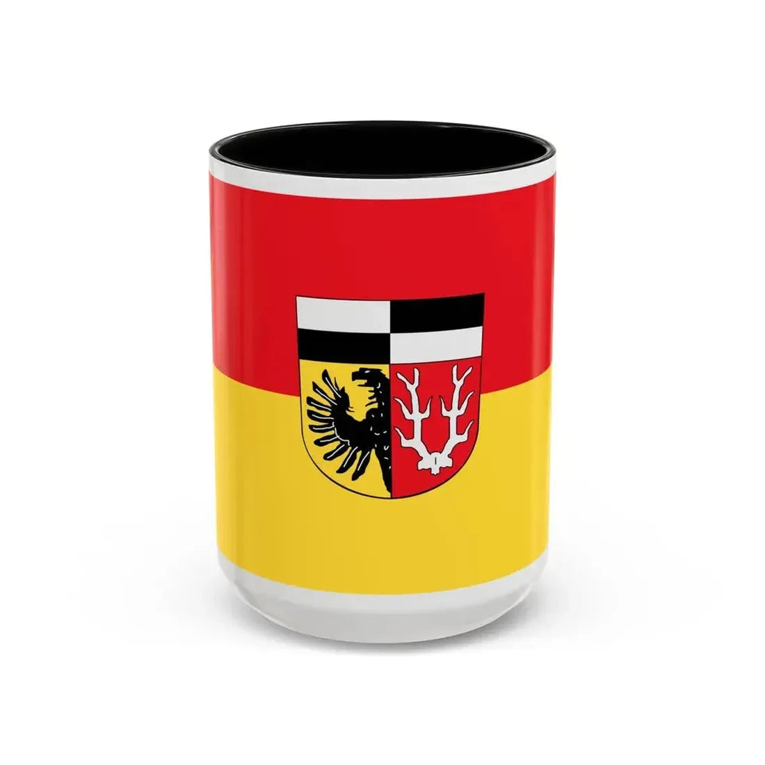 Flag of Wunsiedel Germany - Accent Coffee Mug 15oz Black - Go Mug Yourself