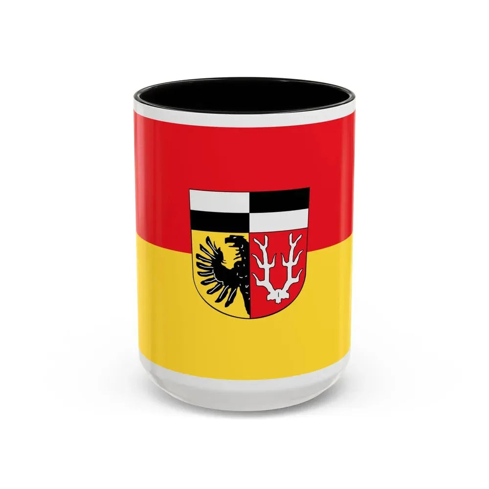 Flag of Wunsiedel Germany - Accent Coffee Mug 15oz Black - Go Mug Yourself