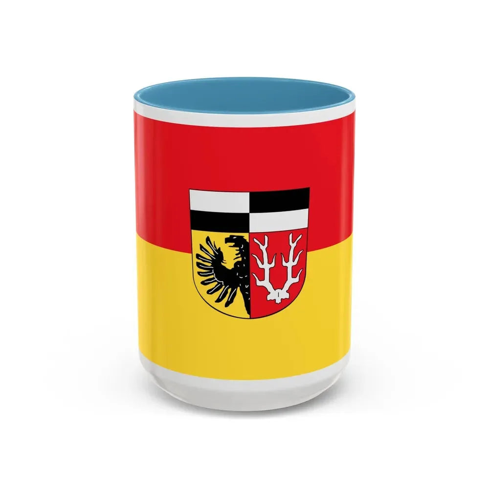 Flag of Wunsiedel Germany - Accent Coffee Mug 15oz Light Blue - Go Mug Yourself