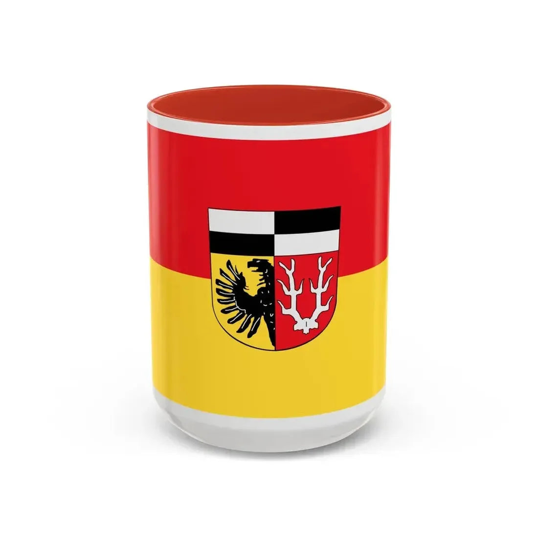 Flag of Wunsiedel Germany - Accent Coffee Mug 15oz Red - Go Mug Yourself