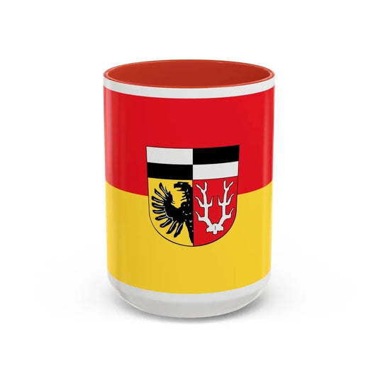 Flag of Wunsiedel Germany - Accent Coffee Mug 15oz Red - Go Mug Yourself
