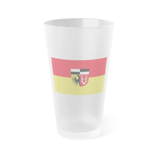 Flag of Wunsiedel Germany - Frosted Pint Glass 16oz 16oz Frosted - Go Mug Yourself