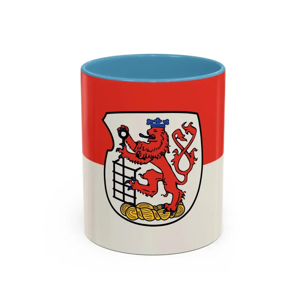 Flag of Wuppertal Germany - Accent Coffee Mug 11oz Light Blue - Go Mug Yourself