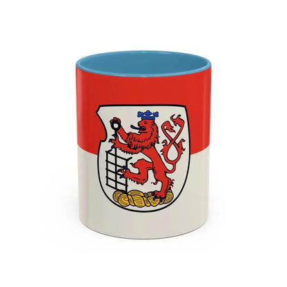 Flag of Wuppertal Germany - Accent Coffee Mug 11oz Light Blue - Go Mug Yourself