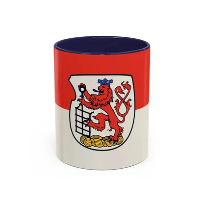 Flag of Wuppertal Germany - Accent Coffee Mug 11oz Navy - Go Mug Yourself