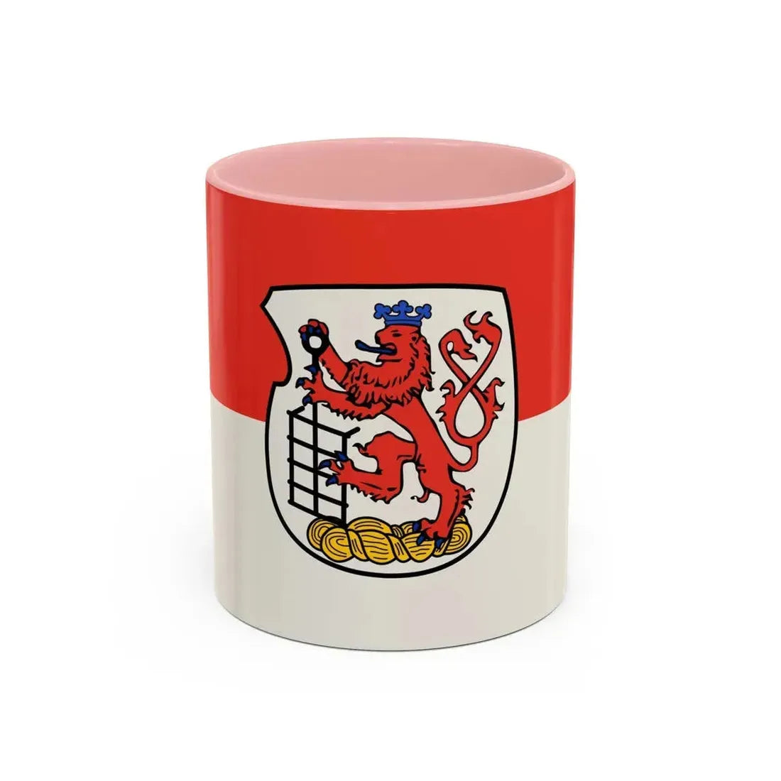 Flag of Wuppertal Germany - Accent Coffee Mug 11oz Pink - Go Mug Yourself