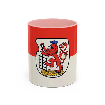 Flag of Wuppertal Germany - Accent Coffee Mug 11oz Pink - Go Mug Yourself