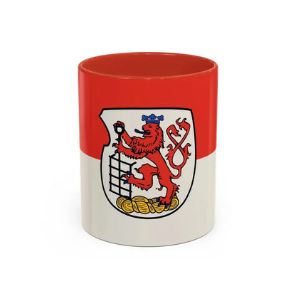 Flag of Wuppertal Germany - Accent Coffee Mug 11oz Red - Go Mug Yourself