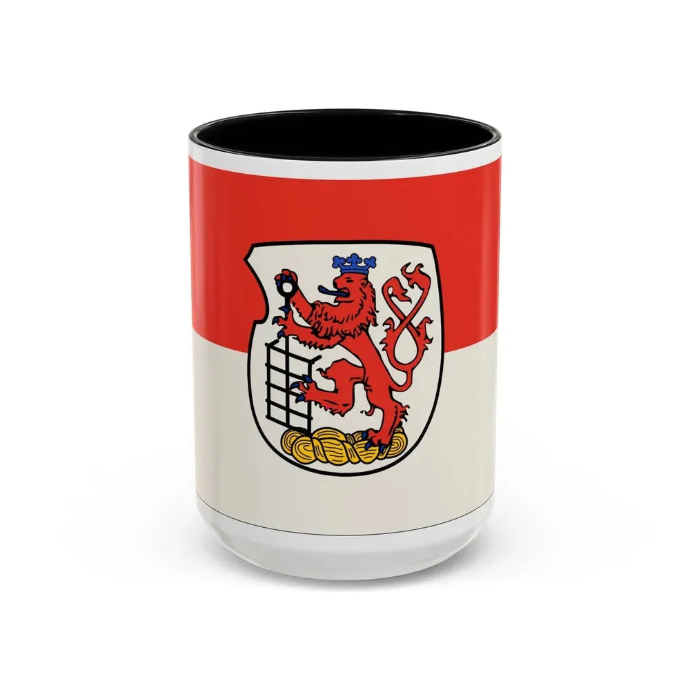 Flag of Wuppertal Germany - Accent Coffee Mug 15oz Black - Go Mug Yourself
