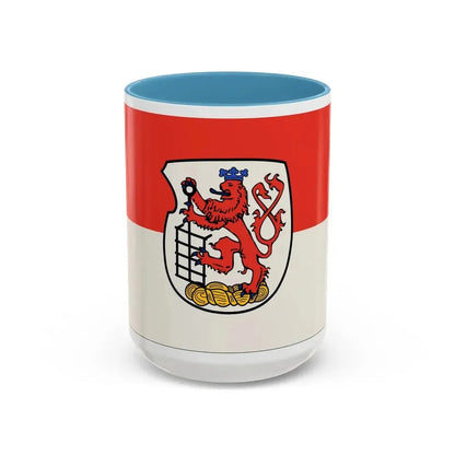 Flag of Wuppertal Germany - Accent Coffee Mug 15oz Light Blue - Go Mug Yourself