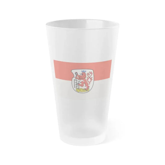 Flag of Wuppertal Germany - Frosted Pint Glass 16oz 16oz Frosted - Go Mug Yourself