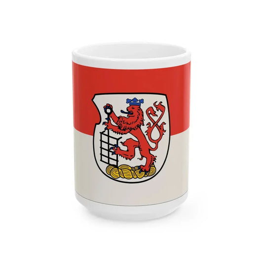 Flag of Wuppertal Germany - White Coffee Mug 15oz - Go Mug Yourself