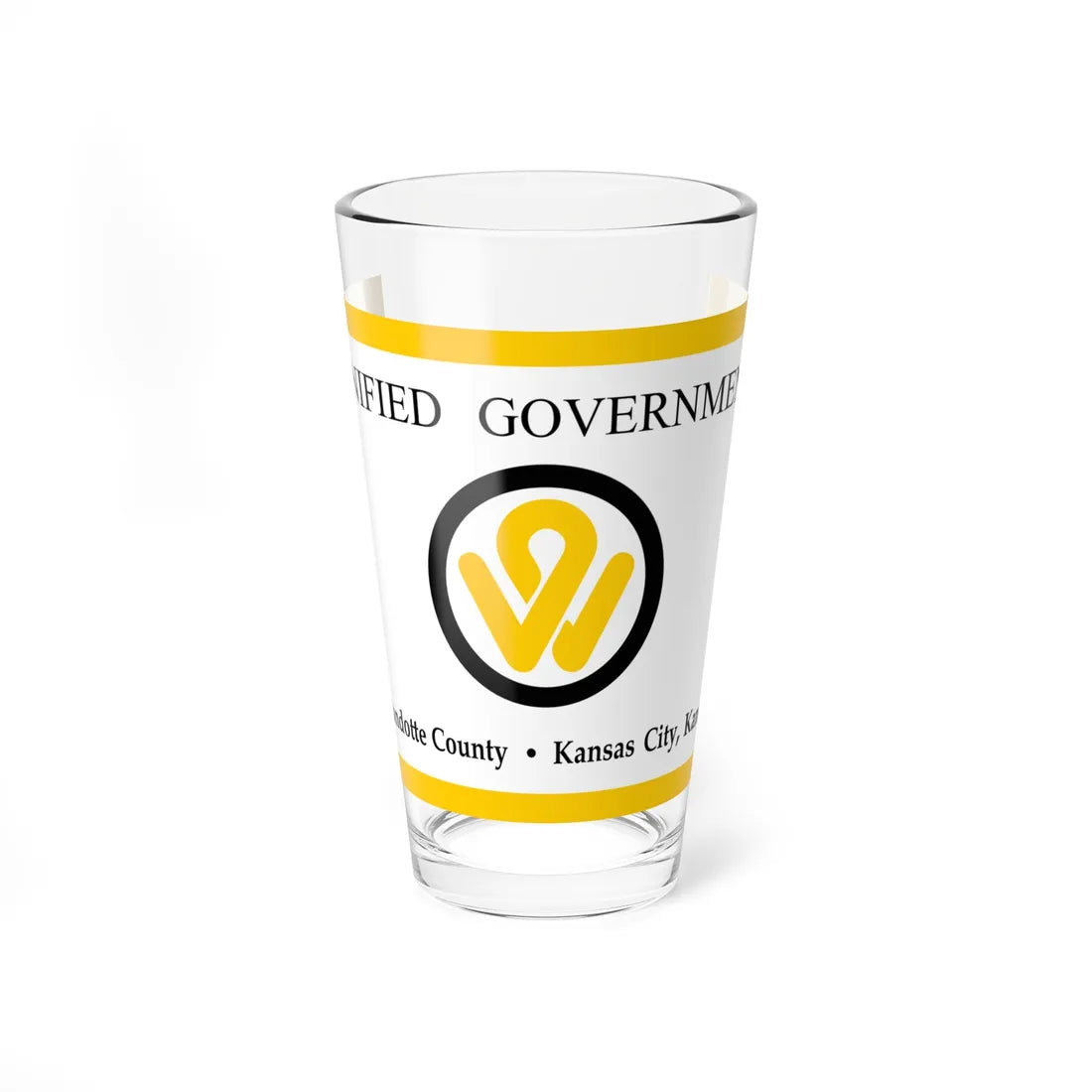 Flag of Wyandotte County Kansas (United States) Pint Glass 16oz 16oz - Go Mug Yourself