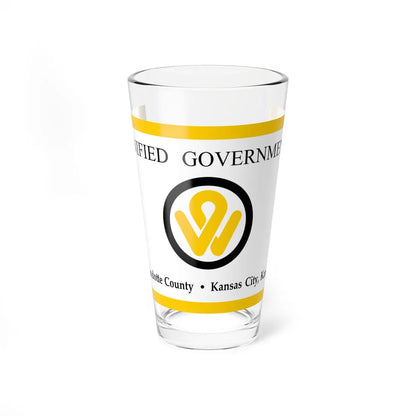 Flag of Wyandotte County Kansas (United States) Pint Glass 16oz 16oz - Go Mug Yourself