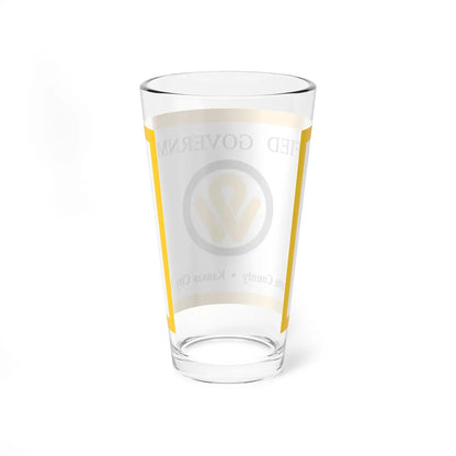 Flag of Wyandotte County Kansas (United States) Pint Glass 16oz - Go Mug Yourself