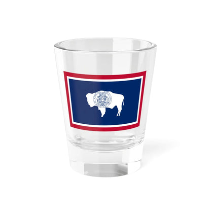 Flag of Wyoming 3-2 (United States) Shot Glass 1.5oz 1.5oz - Go Mug Yourself