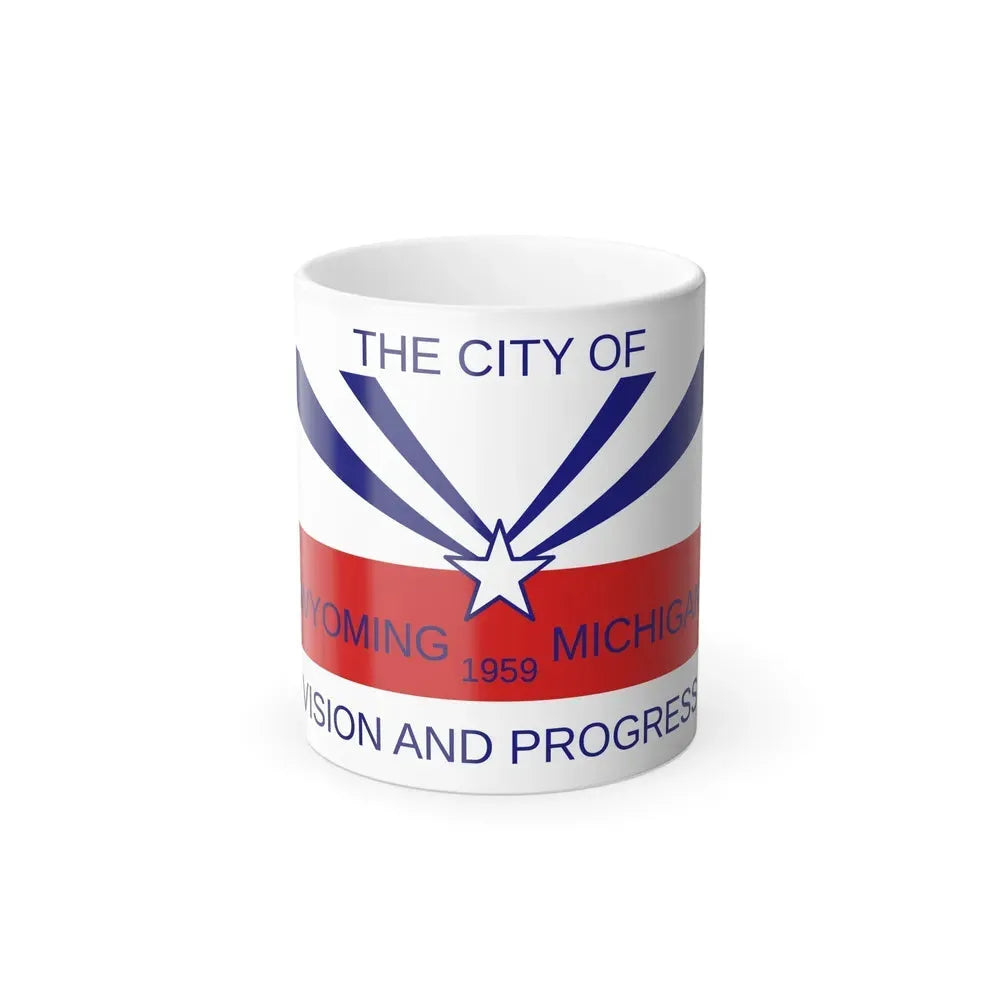 Flag of Wyoming, Michigan - Color Changing Coffee Mug 11oz - Go Mug Yourself