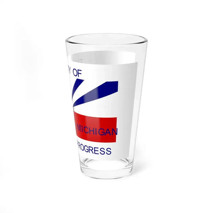 Flag of Wyoming Michigan (United States) Pint Glass 16oz - Go Mug Yourself