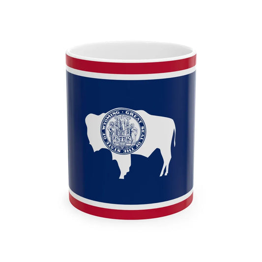 Flag of Wyoming (United States) White Coffee Mug 11oz - Go Mug Yourself