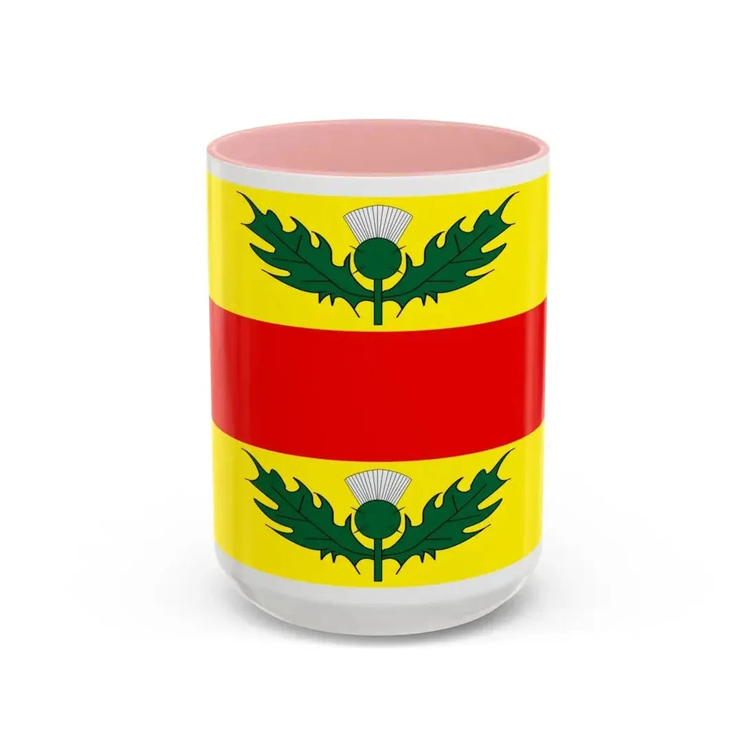 Flag of Xewkija Malta - Accent Coffee Mug 15oz Pink - Go Mug Yourself