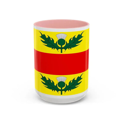 Flag of Xewkija Malta - Accent Coffee Mug 15oz Pink - Go Mug Yourself