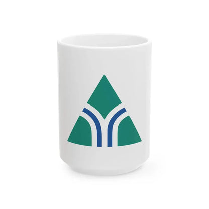 Flag of Yabu Hyogo (Japan) White Coffee Mug 15oz - Go Mug Yourself