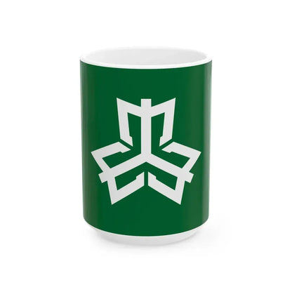 Flag of Yahaba Iwate (Japan) White Coffee Mug 15oz - Go Mug Yourself