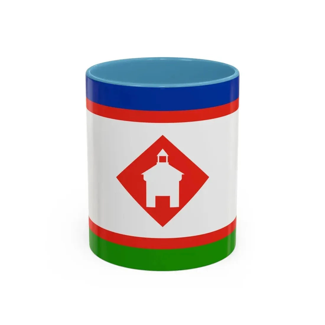Flag of Yakutsk Russia - Accent Coffee Mug 11oz Light Blue - Go Mug Yourself