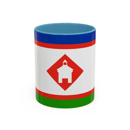 Flag of Yakutsk Russia - Accent Coffee Mug 11oz Light Blue - Go Mug Yourself