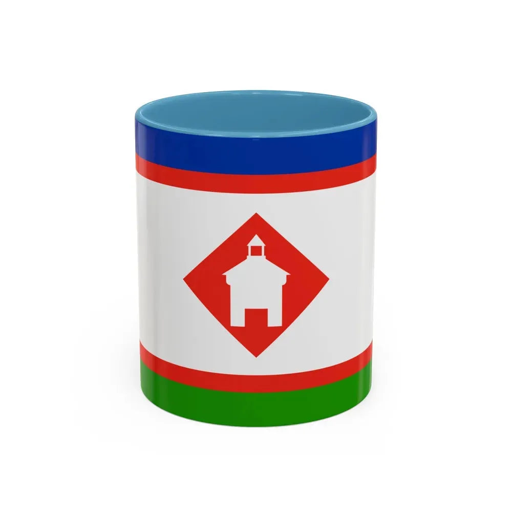 Flag of Yakutsk Russia - Accent Coffee Mug 11oz Light Blue - Go Mug Yourself