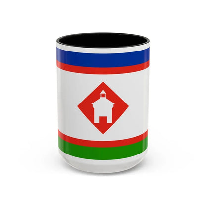 Flag of Yakutsk Russia - Accent Coffee Mug 15oz Black - Go Mug Yourself