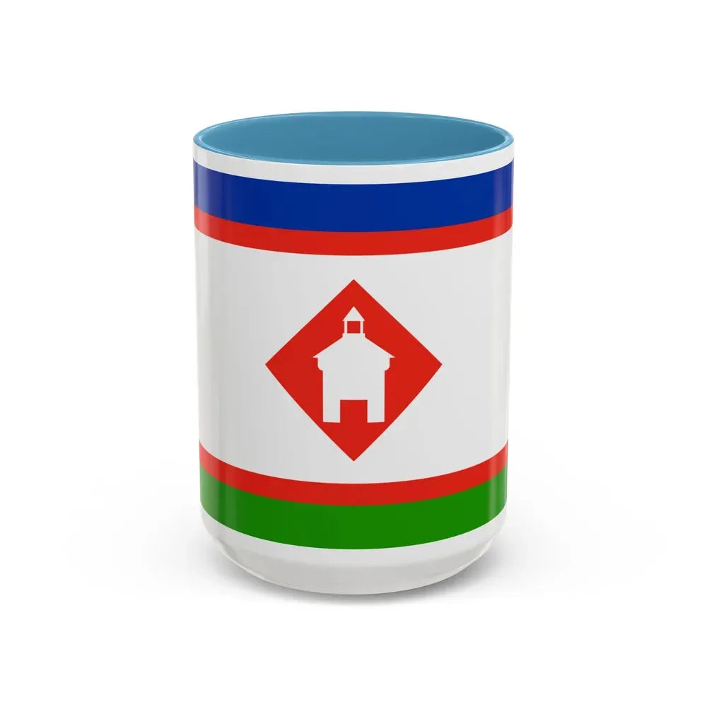Flag of Yakutsk Russia - Accent Coffee Mug 15oz Light Blue - Go Mug Yourself