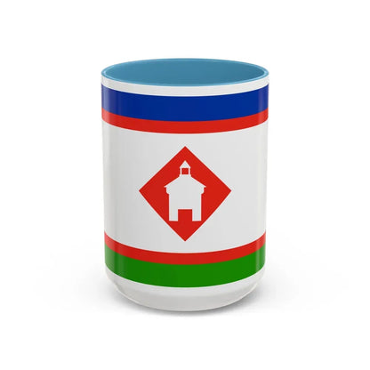 Flag of Yakutsk Russia - Accent Coffee Mug 15oz Light Blue - Go Mug Yourself