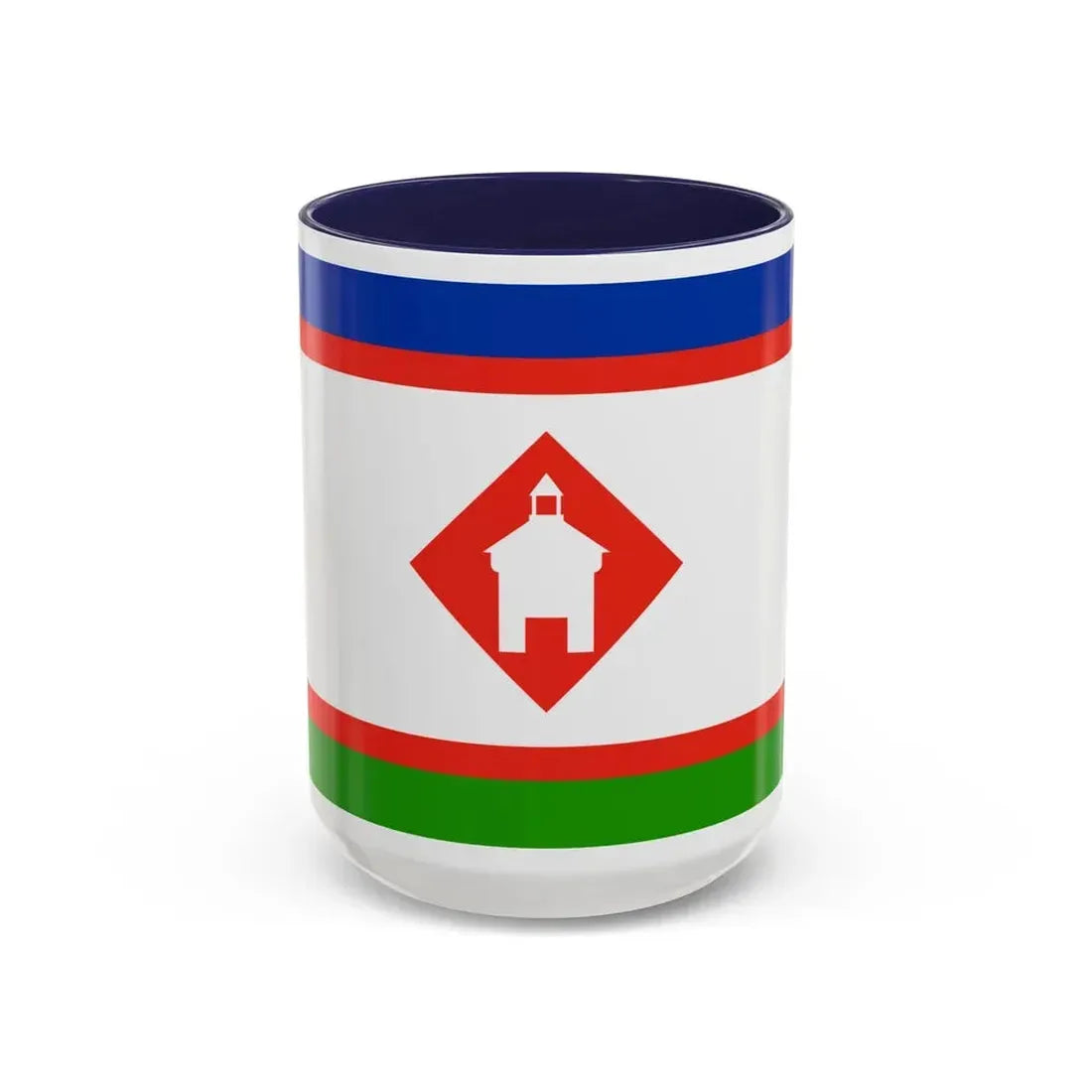 Flag of Yakutsk Russia - Accent Coffee Mug 15oz Navy - Go Mug Yourself