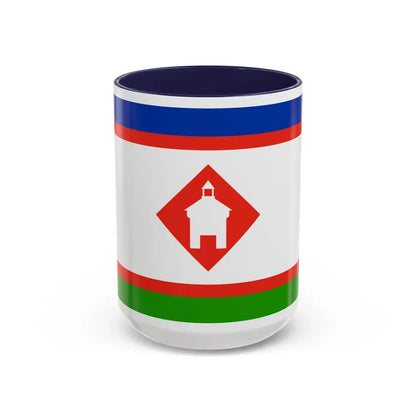 Flag of Yakutsk Russia - Accent Coffee Mug 15oz Navy - Go Mug Yourself