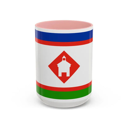 Flag of Yakutsk Russia - Accent Coffee Mug 15oz Pink - Go Mug Yourself