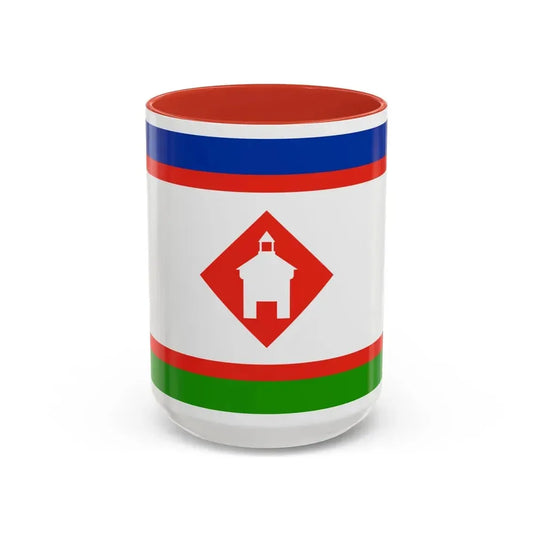 Flag of Yakutsk Russia - Accent Coffee Mug 15oz Red - Go Mug Yourself