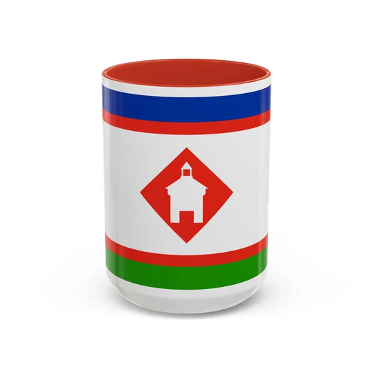 Flag of Yakutsk Russia - Accent Coffee Mug 15oz Red - Go Mug Yourself