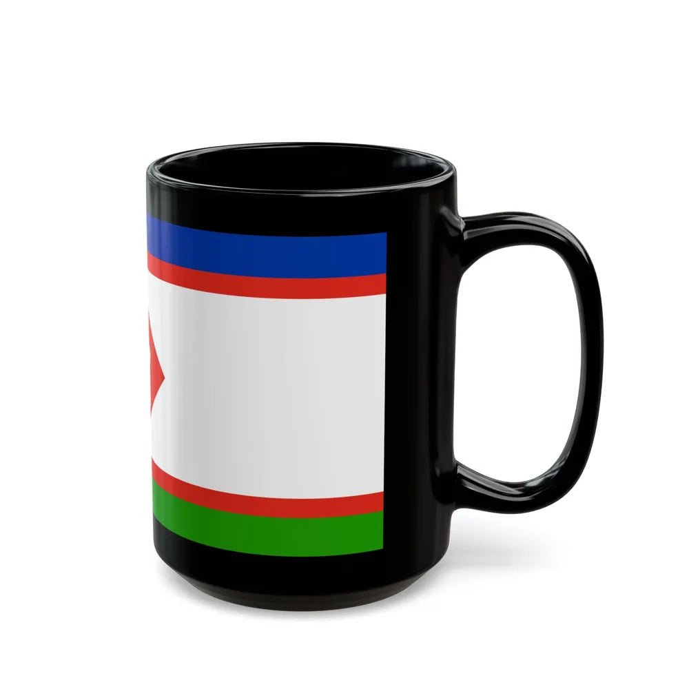 Flag of Yakutsk Russia - Black Coffee Mug-Go Mug Yourself