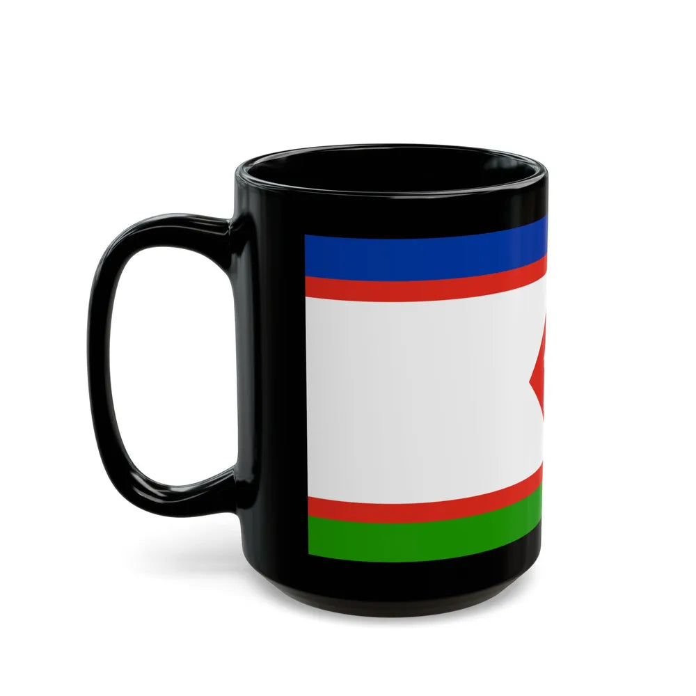 Flag of Yakutsk Russia - Black Coffee Mug-Go Mug Yourself