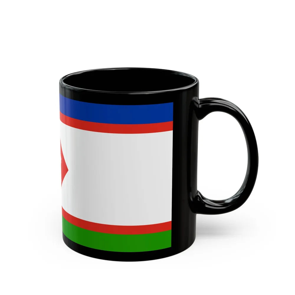 Flag of Yakutsk Russia - Black Coffee Mug-Go Mug Yourself