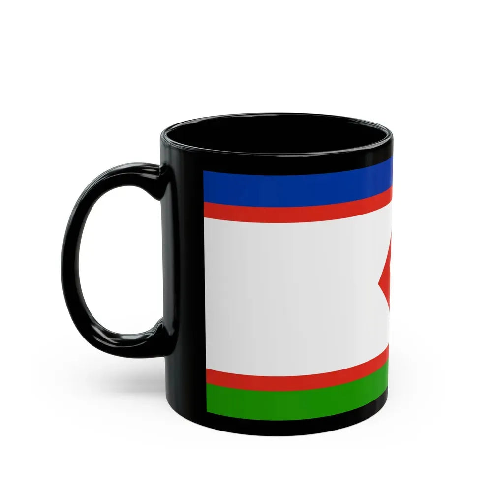 Flag of Yakutsk Russia - Black Coffee Mug - Go Mug Yourself