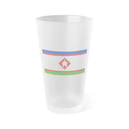 Flag of Yakutsk Russia - Frosted Pint Glass 16oz 16oz Frosted - Go Mug Yourself